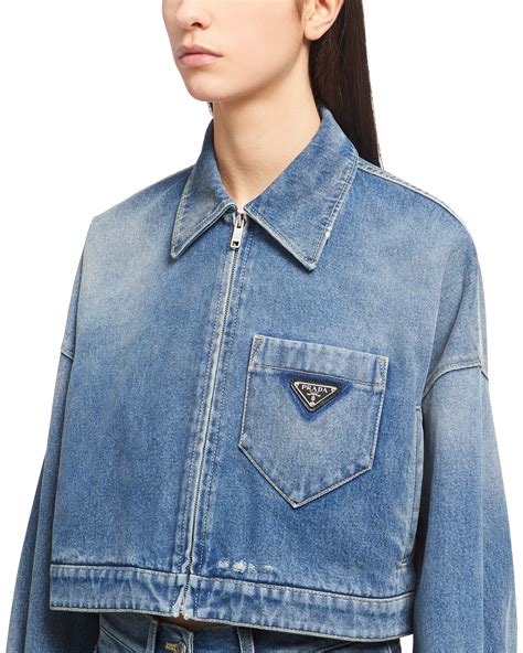 prada cropped denim jacket